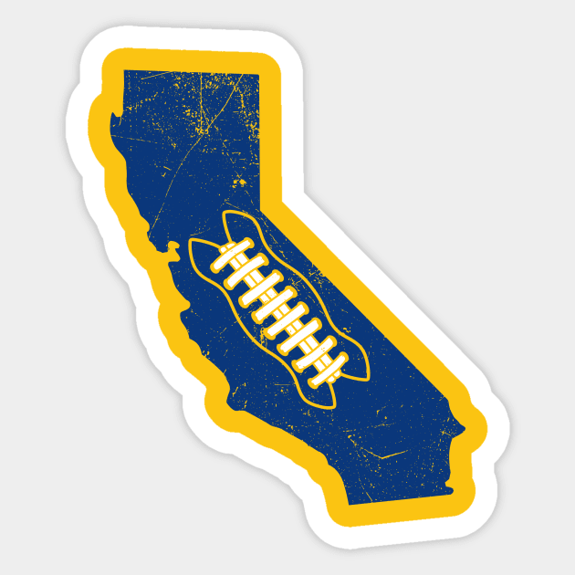 California Football, Retro - Gold Sticker by KFig21